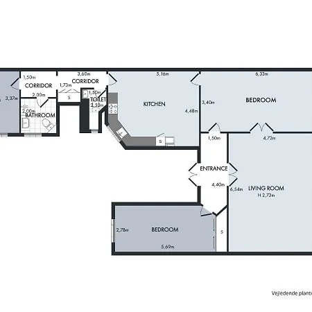 Sanders Frontier - Pleasant Three-bedroom Near Royal Palace Apartment Kopenhagen